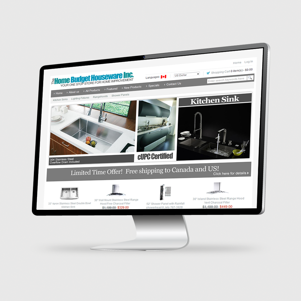 The Home Budget Housewares - HTML, CSS & JS